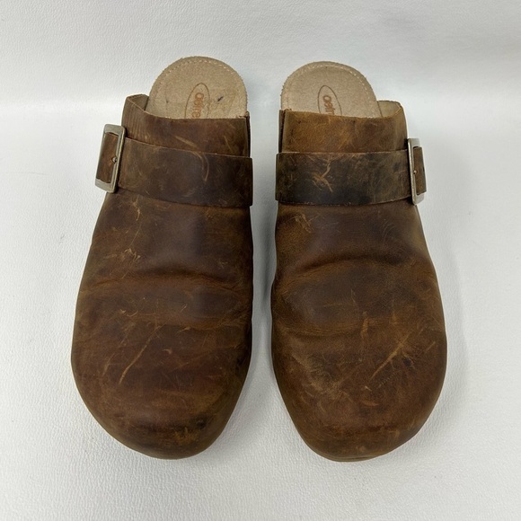 Aetrex Clogs, EW642W Brown Leather Slip On Clogs, Women’s US 7.5-8/EU 38 - Picture 5 of 12
